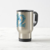 Mug De Voyage 2ème anniversaire Giraffe Bleue (Devant droit)