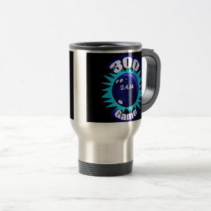 Mug De Voyage 300 Club, Bowling Ball Theme, 300 Game,