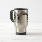 Mug De Voyage 3 têtes de chien-loup irlandais (Devant gauche)