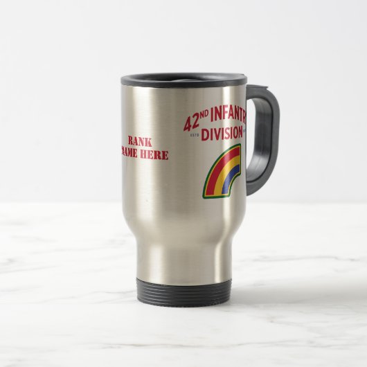 Mug De Voyage 42e division d'infanterie Militaire américain (Devant droit)