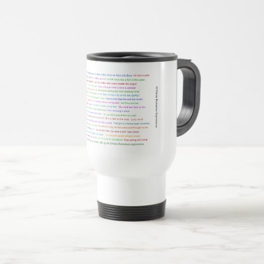 Mug De Voyage 43 Drôle Pièce de conversation pour les expression (Devant droit)