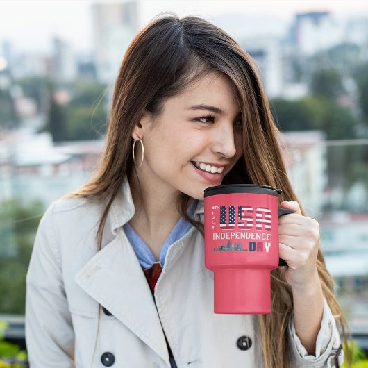 Mug De Voyage 4 juillet - Conception du Jour de l'Indépendance d