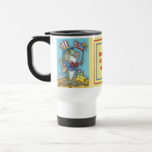 Mug De Voyage 4 juillet POISSON PATRIOTIQUE ET BOUE DE VOYAGE ST