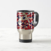 Mug De Voyage 4th of July, Independence day, Camouflage Beige (Devant droit)