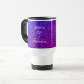 Mug De Voyage 50 Fabuleux Cadeau Anniversaire rose Parties scint (Devant gauche)