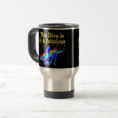 MUG DE VOYAGE 50E ANNIVERSAIRE FABULOUS DIVA DESIGN (Devant gauche)