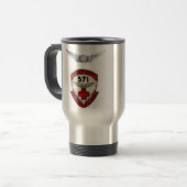 Mug De Voyage 571st CORRECTION d'UNITÉ de DUSTOFF avec des AILES (Devant gauche)