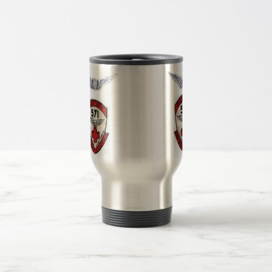 Mug De Voyage 571st CORRECTION d'UNITÉ de DUSTOFF avec des AILES (Centre)