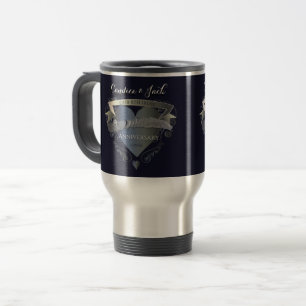Mug De Voyage 6e anniversaire du Mariage Emblème du coeur de fer