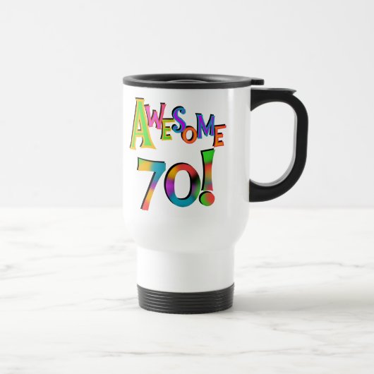 Mug De Voyage 70 superbes T-shirts et cadeaux d'anniversaire (Droite)
