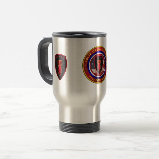 Mug De Voyage 71e Groupe de neutralisation d'explosifs et d'engi (Devant gauche)