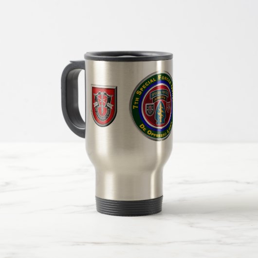Mug De Voyage 7e Groupe des forces spéciales aéroporté (Devant gauche)
