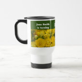 Mug De Voyage 80e anniversaire Bright Yellow Flower Photo Floral (Gauche)