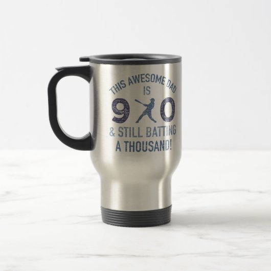 Mug De Voyage 90e anniversaire de baseball papa (Gauche)