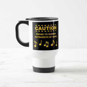 Mug De Voyage À accès soudains enclins de précaution de chanson