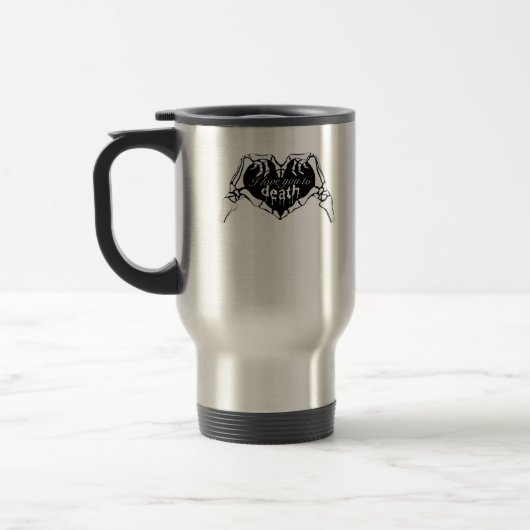Mug De Voyage À la mort - Squelette Coeur main (Gauche)