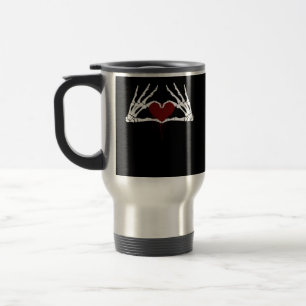 Mug De Voyage À la mort - Squelette Mains de coeur