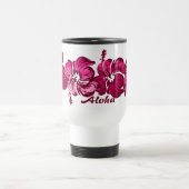 Mug de voyage à l'aquarelle Hibiscus (Centre)