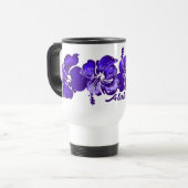 Mug de voyage à l'aquarelle Hibiscus (Devant gauche)