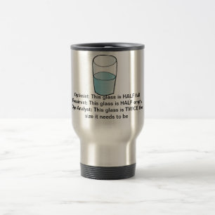 Mug De Voyage À moitié pleins en verre/vident/trop grand