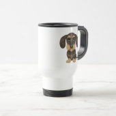 Mug De Voyage À poils durs Dachshund | Teckel de chien de carica (Devant droit)