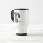 Mug De Voyage À poils durs Dachshund | Teckel de chien de carica (Devant gauche)
