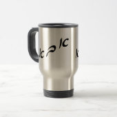 Mug De Voyage Abba dans le lettrage hébreu de manuscrit (Devant gauche)