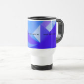 Mug De Voyage Abrégation géométrique de la vague bleue (Devant droit)