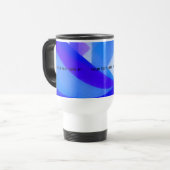 Mug De Voyage Abrégation géométrique de la vague bleue (Devant gauche)