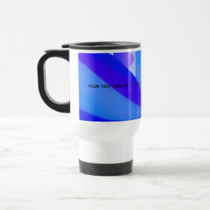 Mug De Voyage Abrégation géométrique de la vague bleue