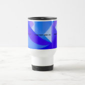 Mug De Voyage Abrégation géométrique de la vague bleue (Centre)