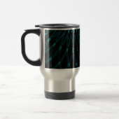 Mug De Voyage Abstract Blue Geometric Graphic Black Monogram (Gauche)