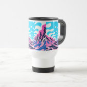 Mug De Voyage Abstract Dream Wave – Vibrant Surreal Flow (Devant droit)