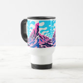 Mug De Voyage Abstract Dream Wave – Vibrant Surreal Flow (Devant gauche)