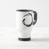 Mug De Voyage Abstract Swirl Circle Design – curved ring artwork (Devant droit)
