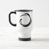 Mug De Voyage Abstract Swirl Circle Design – curved ring artwork (Gauche)