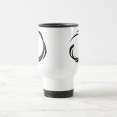 Mug De Voyage Abstract Swirl Circle Design – curved ring artwork (Centre)