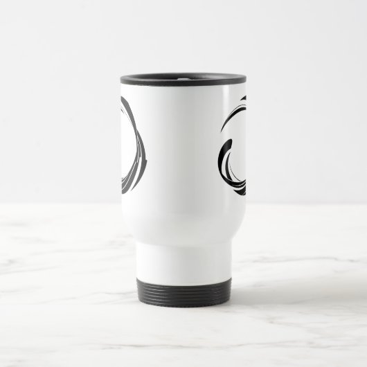 Mug De Voyage Abstract Swirl Circle Design – curved ring artwork (Centre)