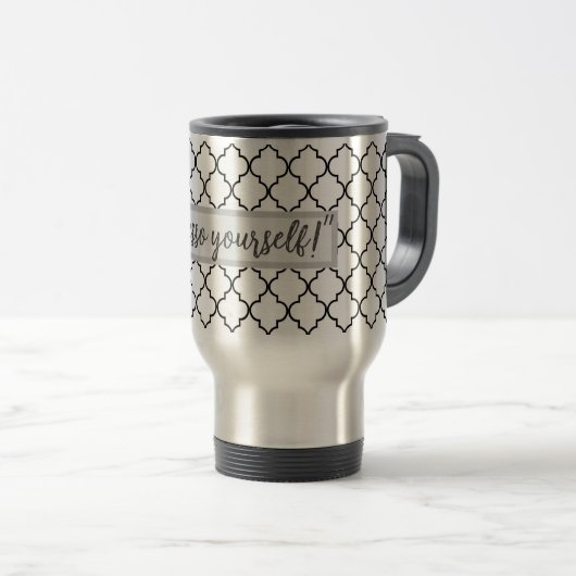 Mug De Voyage Abstract Vibes Monochrom Espresso Yoursel in Style (Devant droit)