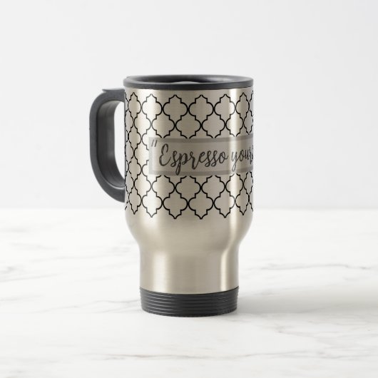 Mug De Voyage Abstract Vibes Monochrom Espresso Yoursel in Style (Devant gauche)
