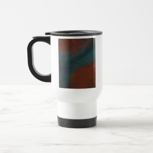 Mug De Voyage Abstrait 1 : rouges et bleus (Gauche)