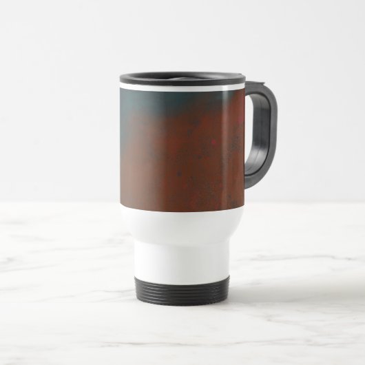 Mug De Voyage Abstrait 1 : rouges et bleus (Devant droit)
