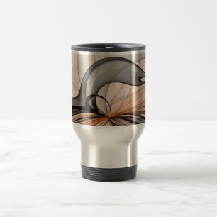 Mug De Voyage Abstrait Anthracite Grey Sienna Art moderne fracta