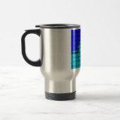 Mug De Voyage Abstrait bleu français avec texture tissée (Gauche)