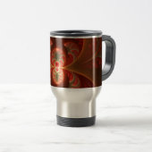 Mug De Voyage Abstrait lumineux rouge orange moderne Fractal (Devant droit)