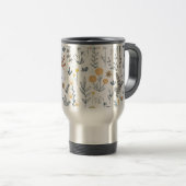 Mug De Voyage Abstrait moderne Floral sans couture Motif (Devant droit)
