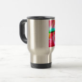 Mug De Voyage Abstrait rouge (Devant gauche)