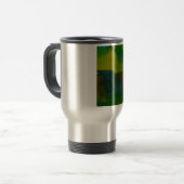 Mug De Voyage Abstrait vert moderne (Devant gauche)