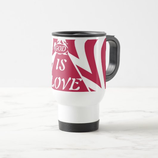 Mug De Voyage Achempong God Is Love Star Red & White Commuter (Devant droit)