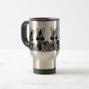 Mug De Voyage Acier inoxydable de zèbre voyage de 15 onces/tass
